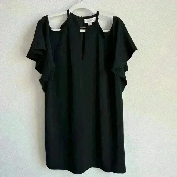 Rachel‎ Zoe Andrea Cold Shoulder Black Mini Shift Dress Women’s Size 2 NWT - Picture 11 of 15